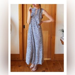 Emerson fry sleeveless leopard caftan